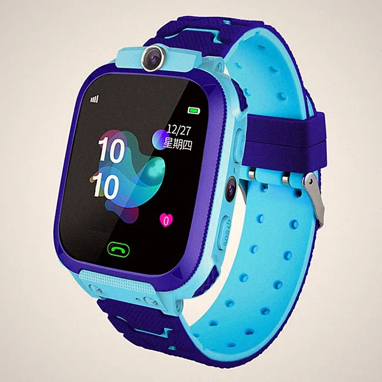 Kinder Smartwatch mit Telefonfunktion Armbanduhr Smart Watch SOS Sim Blau