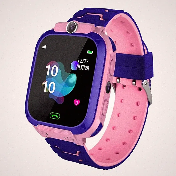 Kinder Smartwatch mit Telefonfunktion Armbanduhr Smart Watch SOS Sim Rosa S4