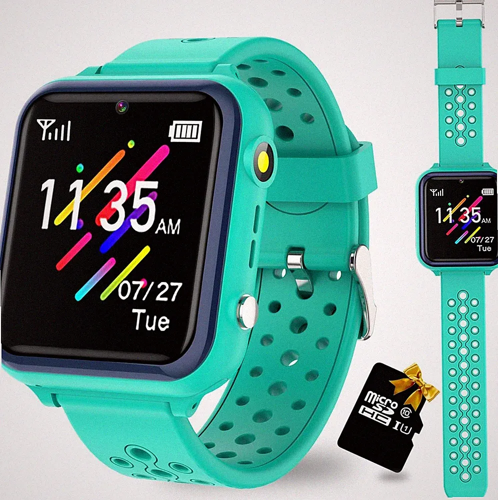 Kinder Smartwatch mit Telefonfunktion Armbanduhr Watch für iPhone Samsung Tab