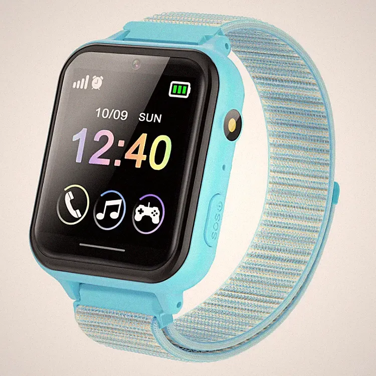 Kinder Smartwatch S27 Telefonuhr für Jungen Mädchen mit 10 Spielen MP3 Blau