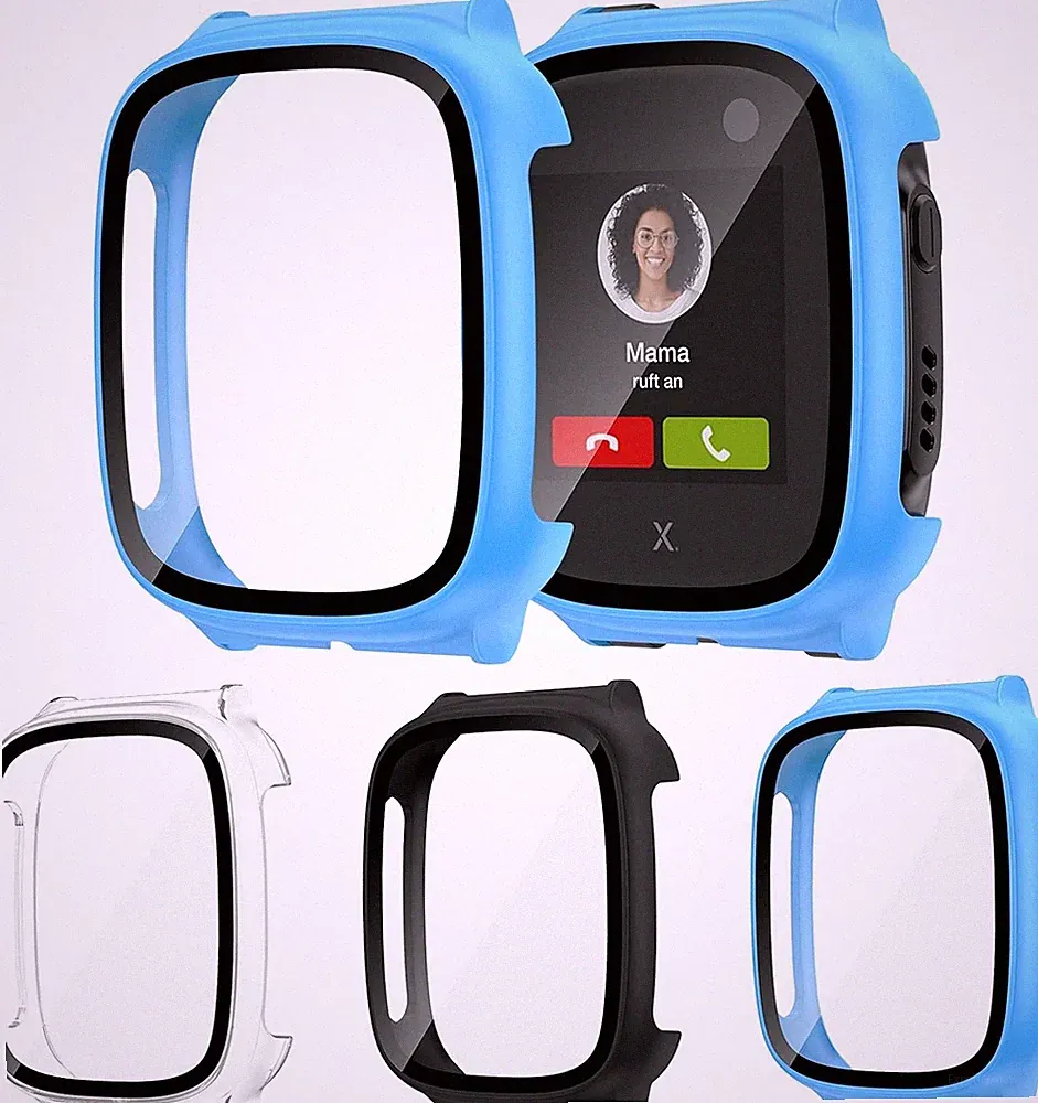 Kinder Smartwatch Schutzhülle + Displayschutzfolie Set für Xplora X5 Play