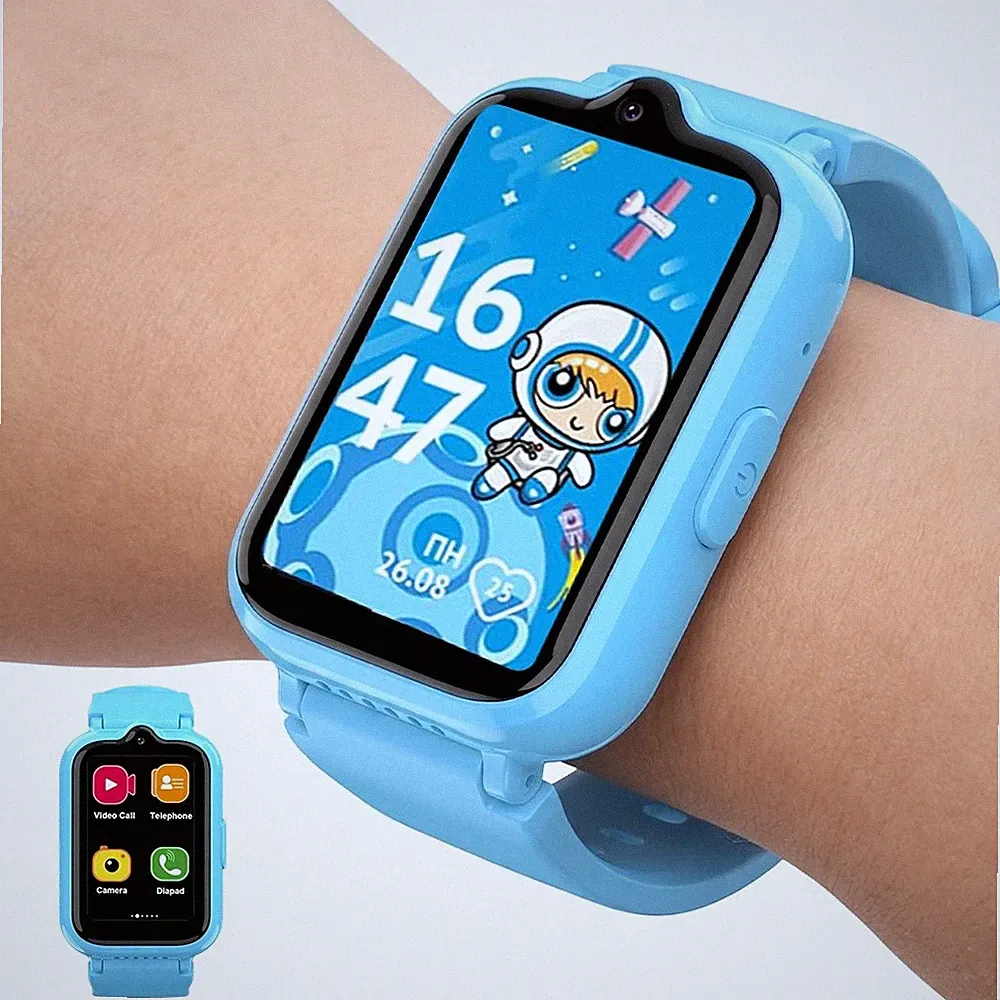 Kinder Smartwatch Telefon mit Videoanruf GPS LBS Wecker Timer Schrittzähler