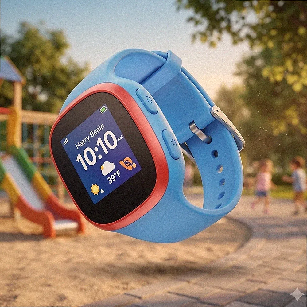 Kinder Smartwatch Vodafone V-Kids Watch Blau GPS-Ortung SOS Alarm SIM