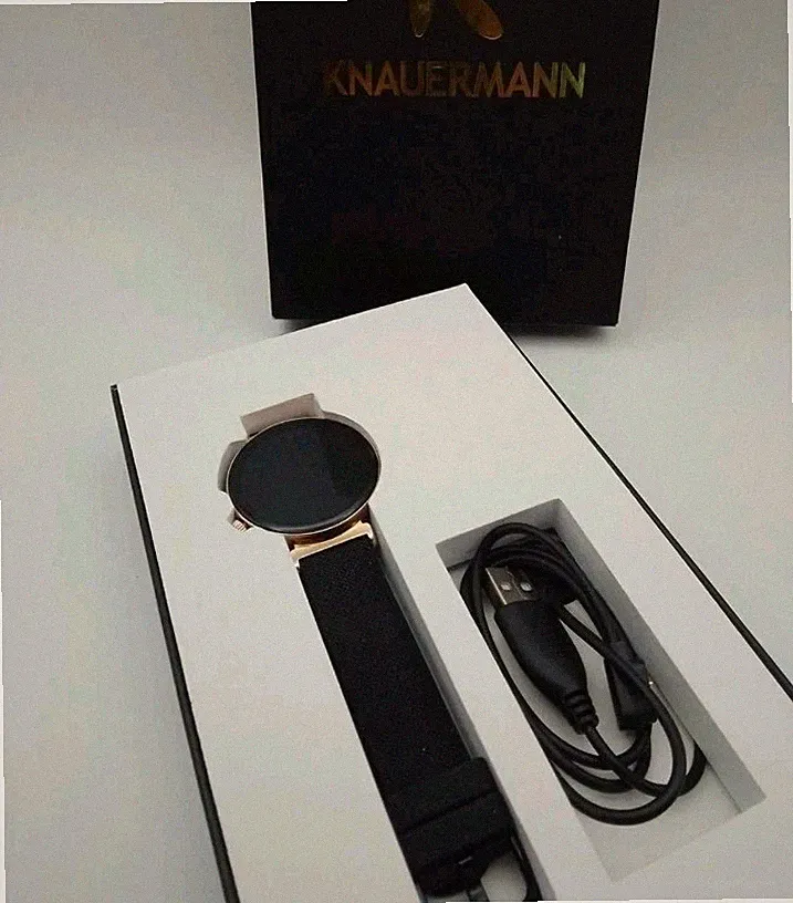 Knauermann PRO 3 Mini Smartwatch Herren Damen mit Telefonfunktion ECG HRV GPS