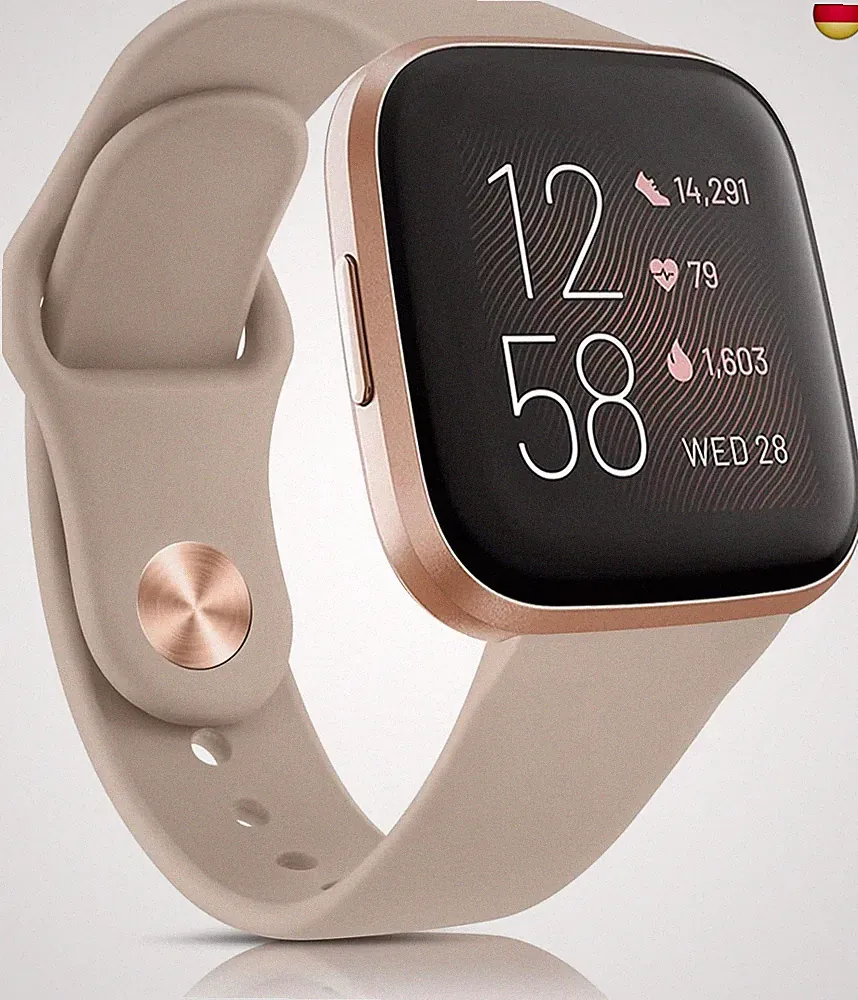 Kompatibel für Fitbit Versa 2 Armband/Fitbit Versa Armband für Damen Herren, Sil