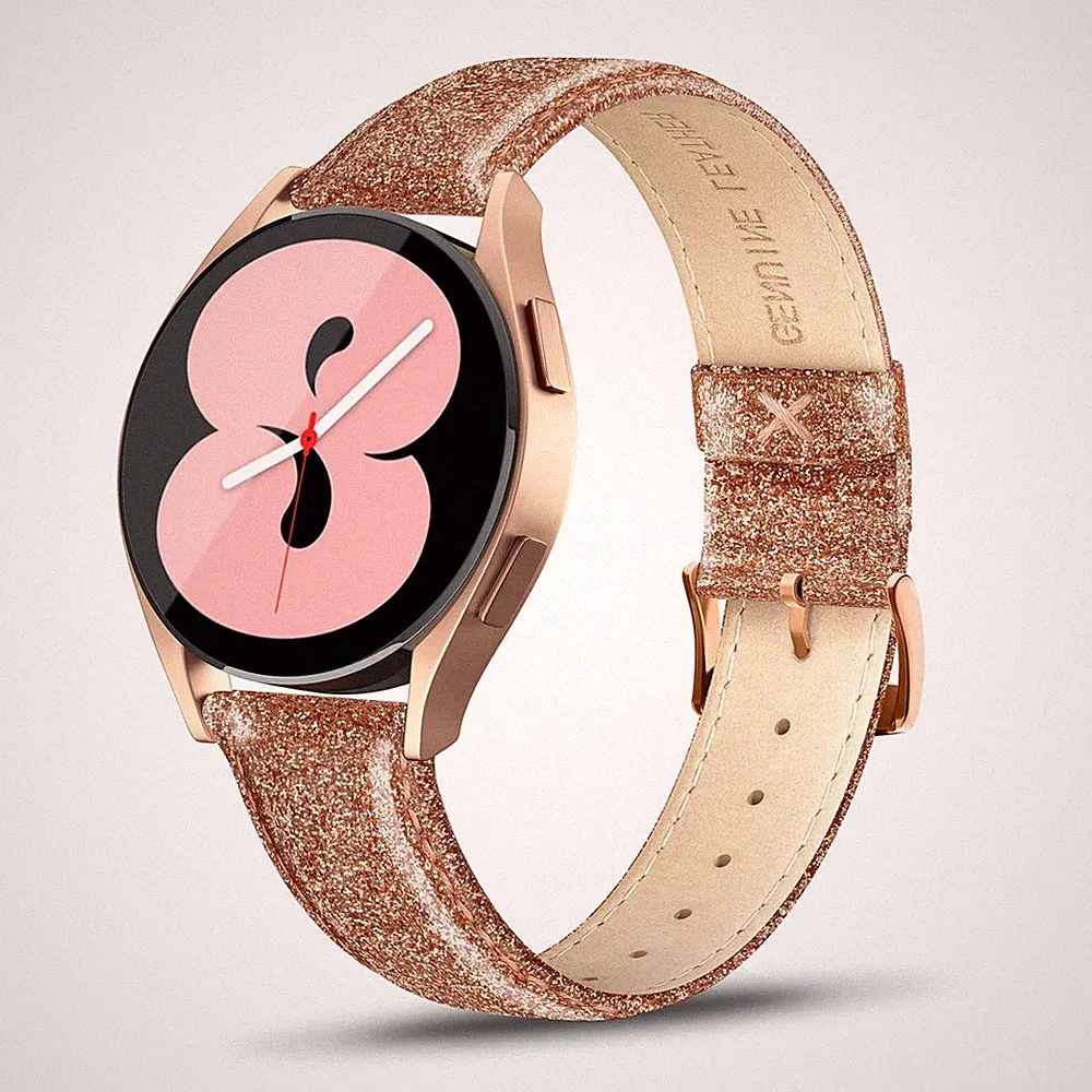 Kompatibel für Samsung Galaxy Watch 7 Armband Leder/Galaxy Watch 6 40mm 44mm...