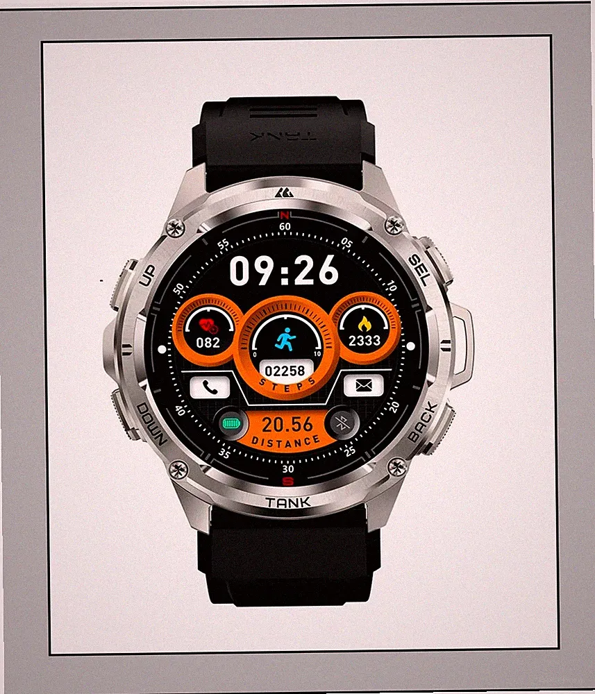 KOSPET 14000014000 Smartwatch T3 Ultra, 1,4 Zoll AMOLED, GPS, wasserdicht Silber