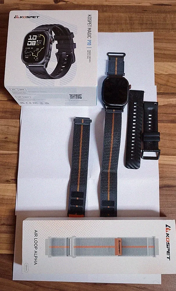 Kospet Magic P10 Smartwatch + NEUES Silikon Armband