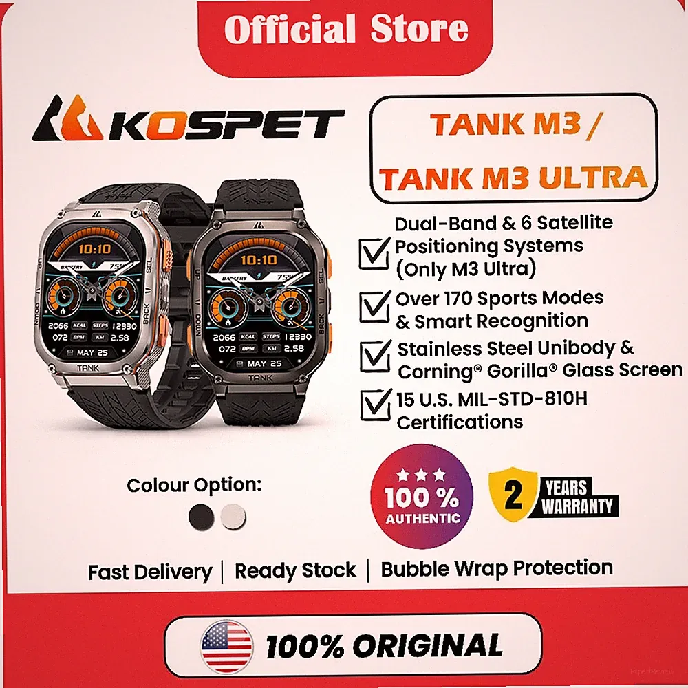 KOSPET TANK M3/M3U Ultra GPS Smartwatch für Herren SmartWatch Damen 480mAh Akku
