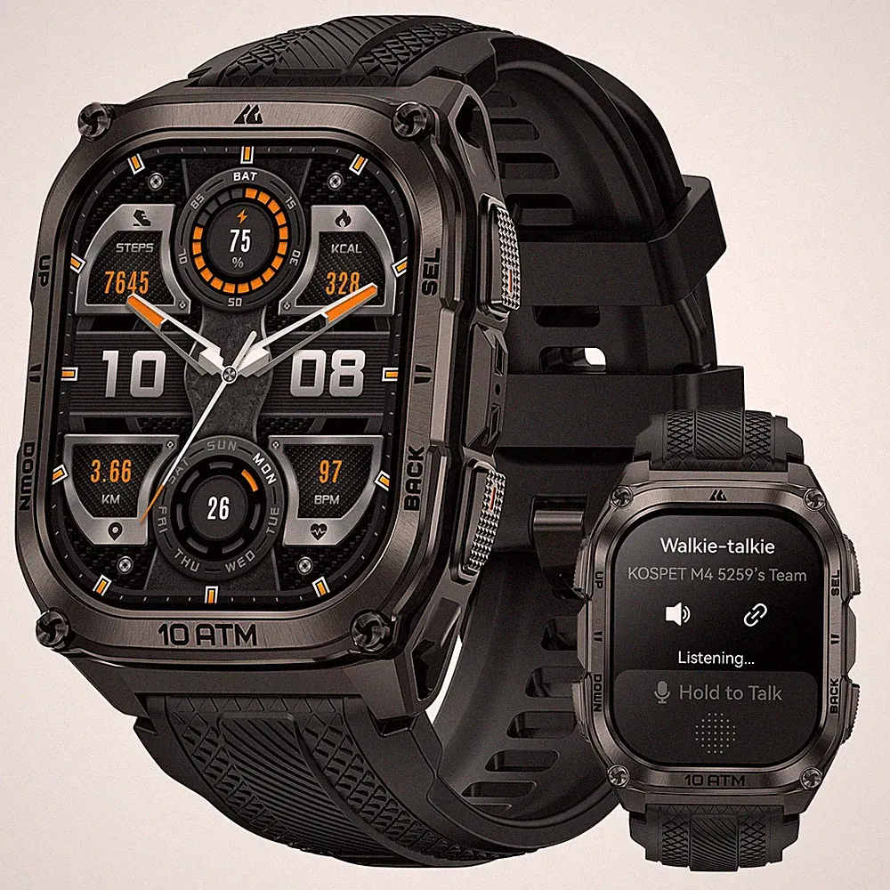 KOSPET TANK M4 GPS Smartwatch Herren Globale Offline-Karten 100m Wasserdicht NEU