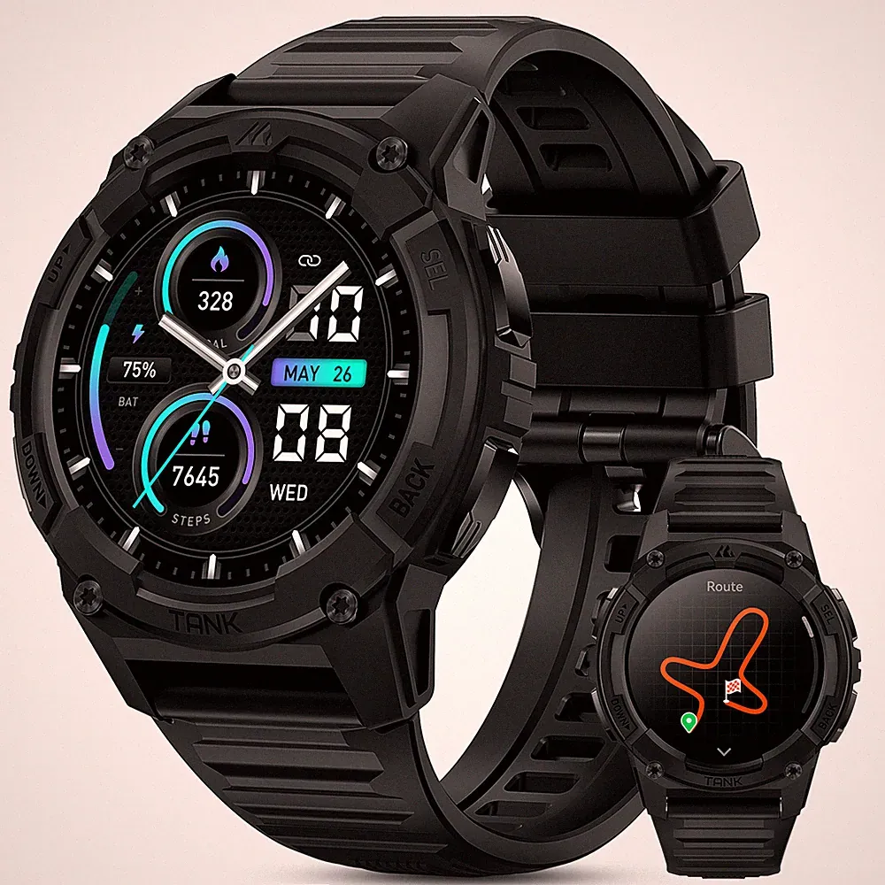 KOSPET TANK S2 GPS Smartwatch für Damen 5ATM Wasserdichte Uhr Herzfrequenzuhr