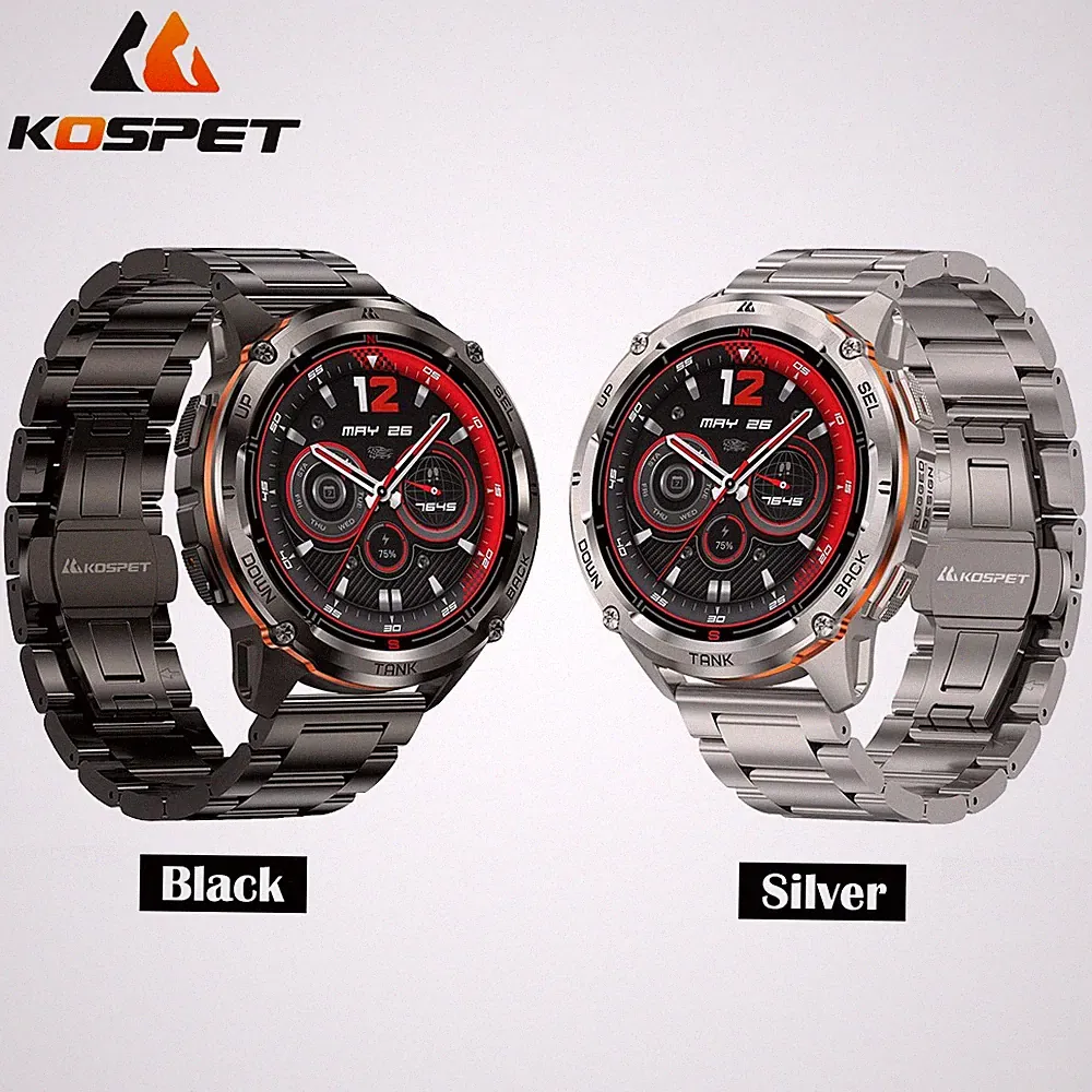 KOSPET® TANK T3 ULTRA 2 GPS Smartwatch Herren 15 Tage Batterie 50m Wasserdicht