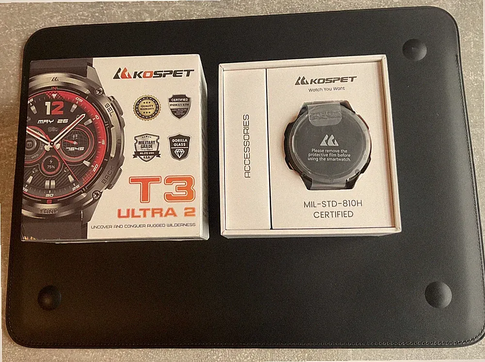 KOSPET® TANK T3 ULTRA 2 Smartwatch Dual GPS Edelstahlgehäuse wie neu