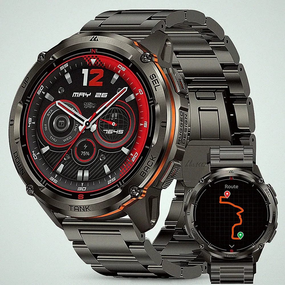KOSPET TANK T3 Ultra2 GPS Smartwatch Herren 50M Wasserdicht 60+Tage Akkulaufzeit