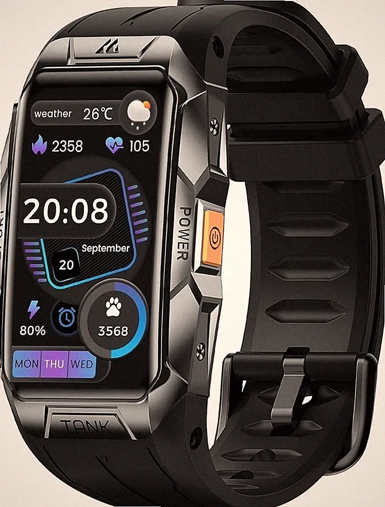 KOSPET TANK X1 Smartwatch funktioniert aber Armband Verschluss ist defekt/fehlt.