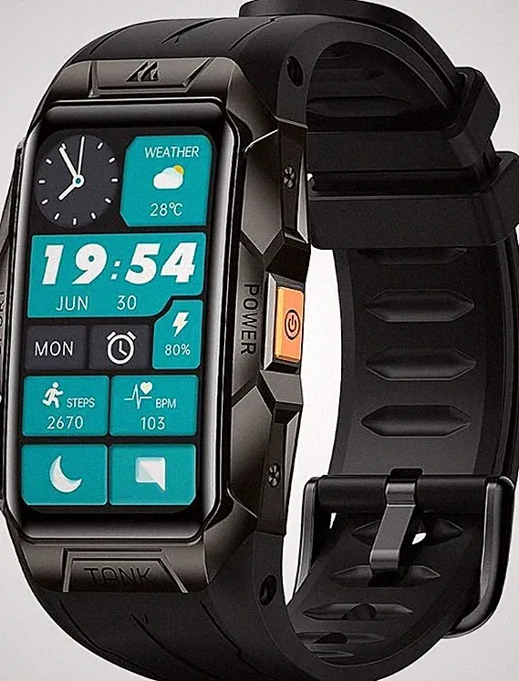KOSPET X1 Smartwatch Herren, Fitnessuhr mit 100M wasserdicht, 50 Tage Akku, NEU