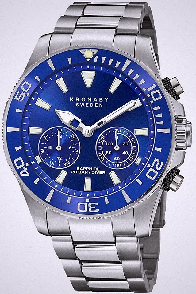 Kronaby Diver Hybrid-Smartwatch (45,7 Mm), Blaues S3778/1 Uhr