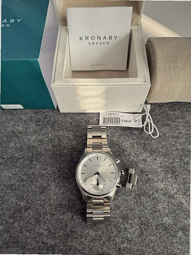 Kronaby Sekel 43 silber - Hybrid Smartwatch - IOS & Android