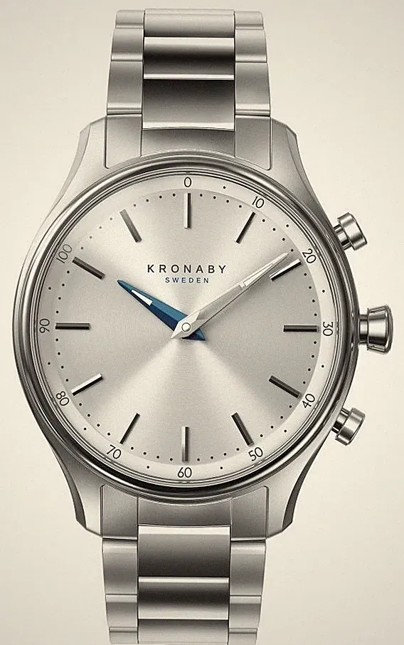 Kronaby Sekel Hybrid-Smartwatch (38 Mm), Silbernes Zifferblatt / S0556/1 Uhr