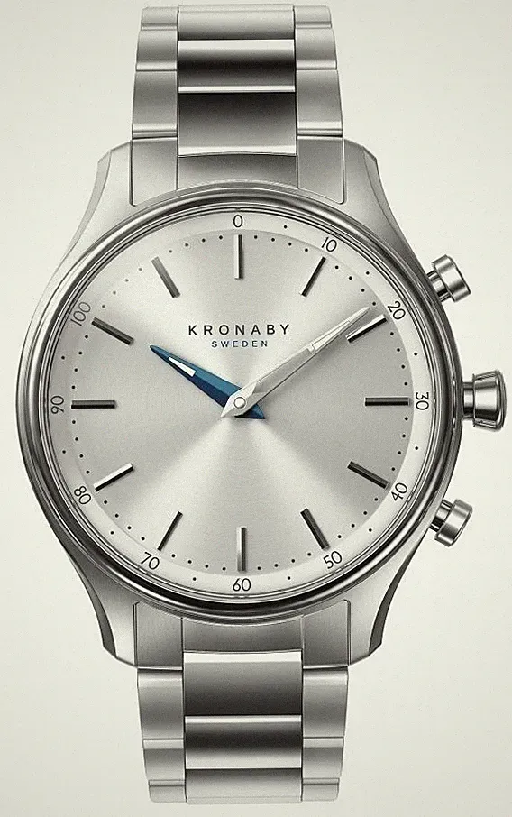 Kronaby Sekel Hybrid-Smartwatch (38Mm) Silberzifferblatt / 3-Gliedriges S0556/1