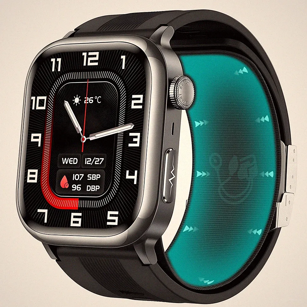KUZNEY Smartwatch mit Fitness-Tracking Herzfrequenzmessung Bluetooth-Anruf Watch