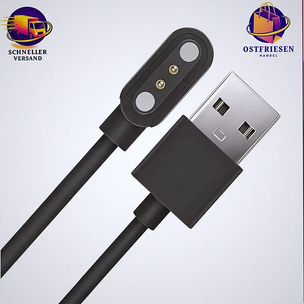 Ladekabel 80cm 4mm Magnetisch Universal für Smartwatch Zubehör 2-polig