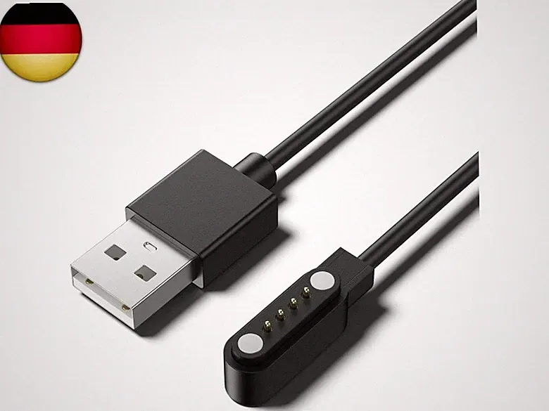 ladekabel Ladegerät für 4 Polig Pitch 7,62mm Smartwatch,USB Magnetisches C