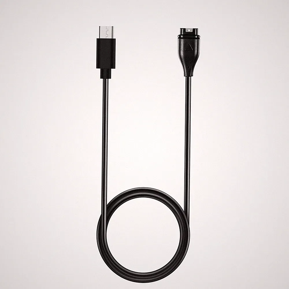 Ladekabel Smartwatch für Garmin Fenix 8 Amoled / Vivoactive 6 USB-C 1m Schwarz