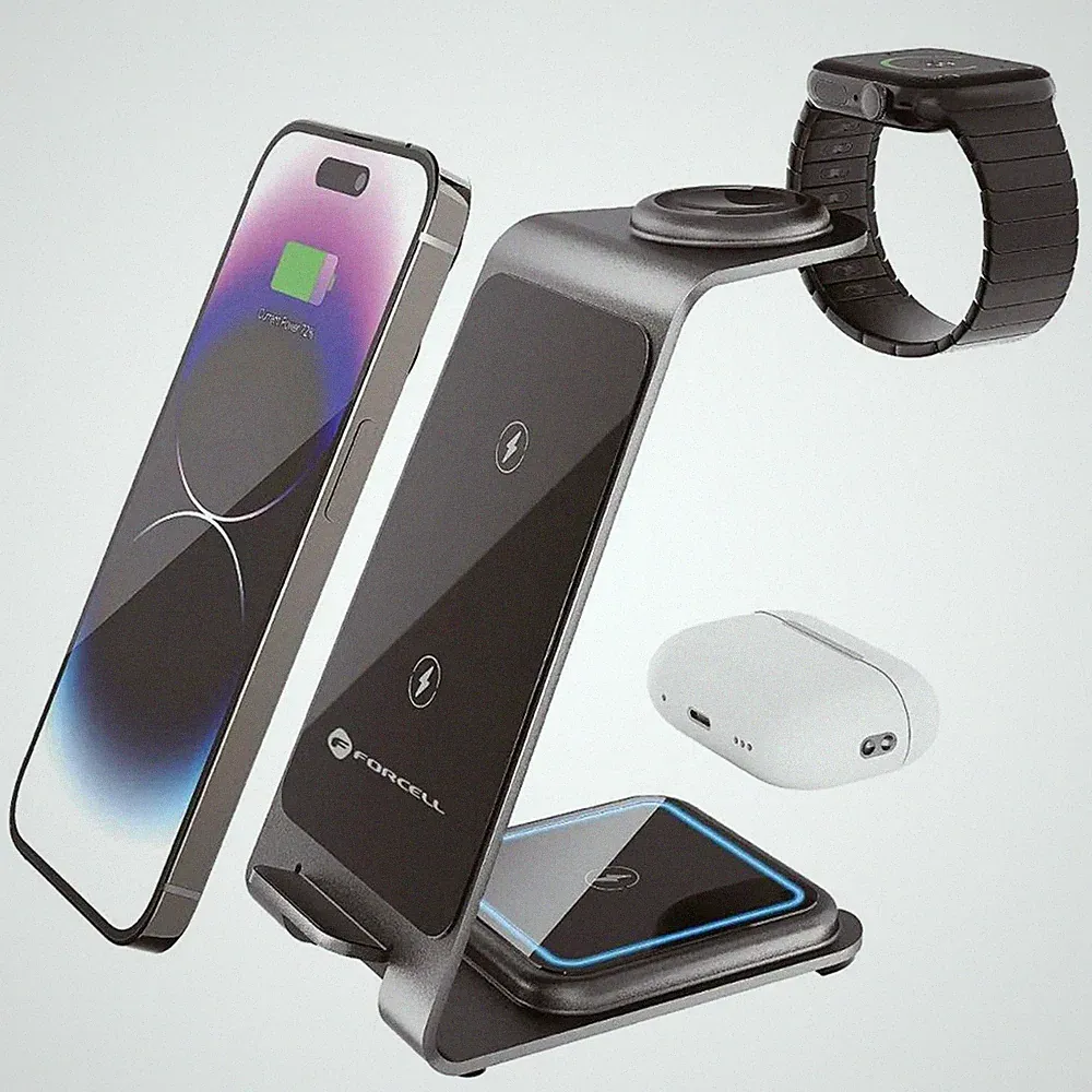Ladestation iPhone Samsung Wireless Charger Ladegerät Smart Watch TWS Kopfhörer