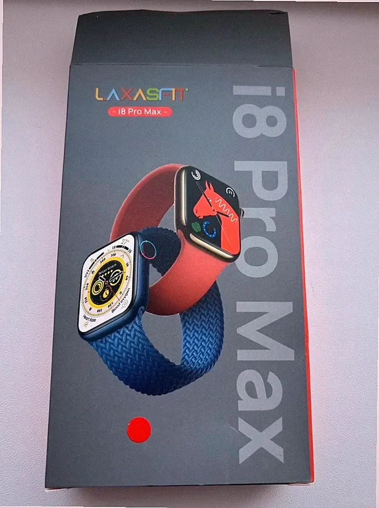 LAXAS-IT i10 Pro Max Smartwatch 20mm Silber Grau Silikon Android iOS