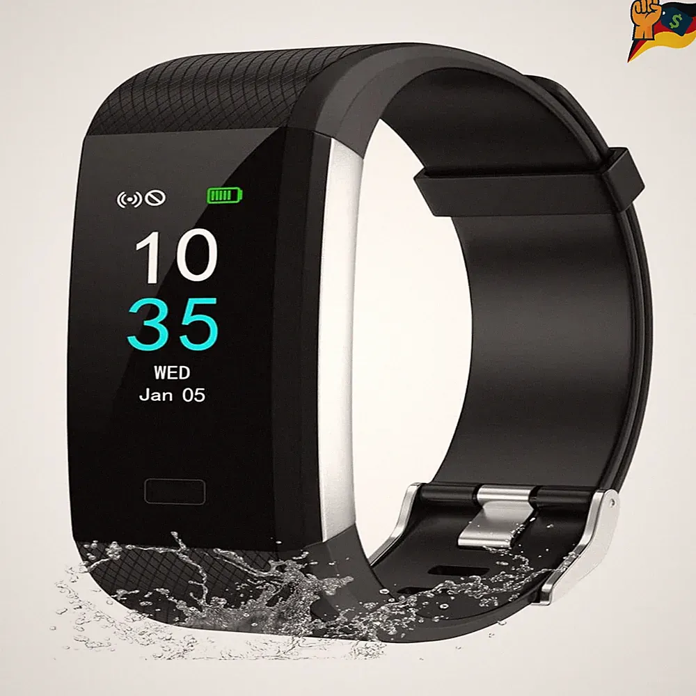 Lebexy ID 68 Fitness Armband Schwarz Smartwatch GPS Schrittzähler Sport Fitness