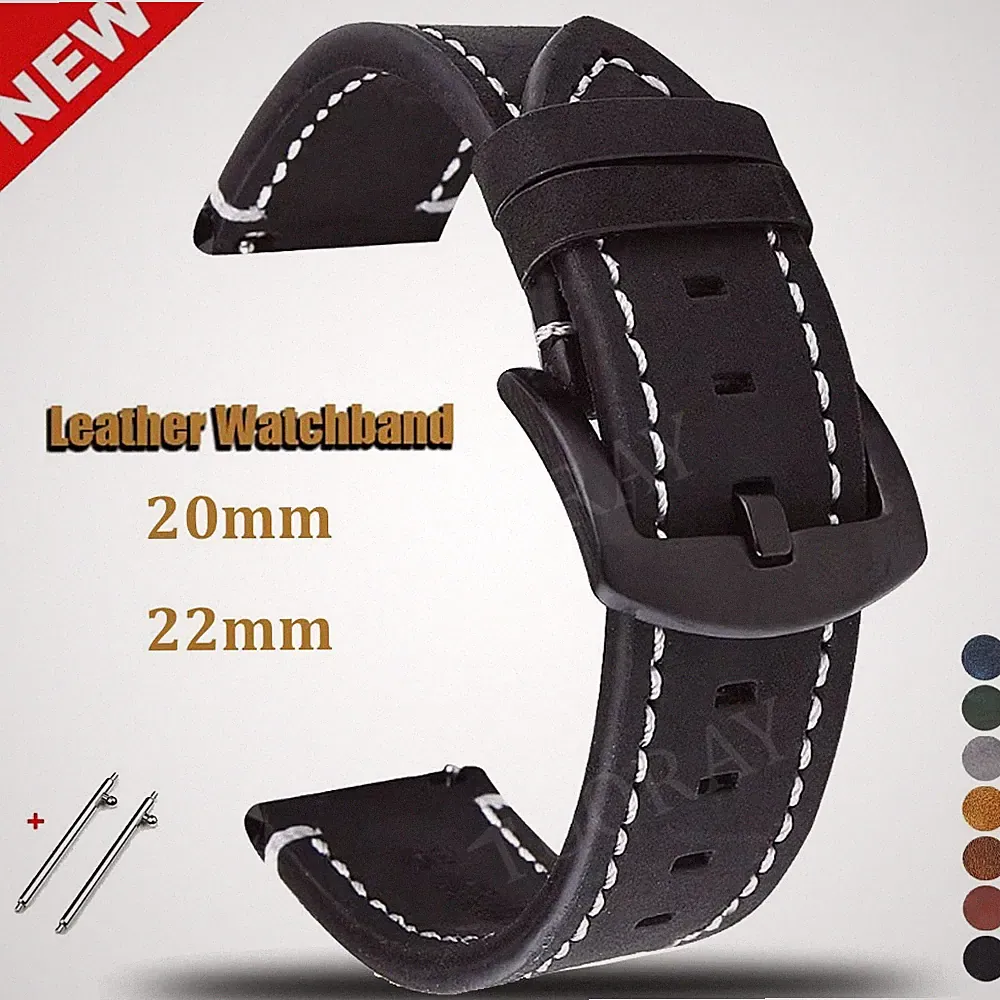 Leder Armband 20/22mm Smartwatch Ersatz für Samsung Huawei Amazfit Smart Watch