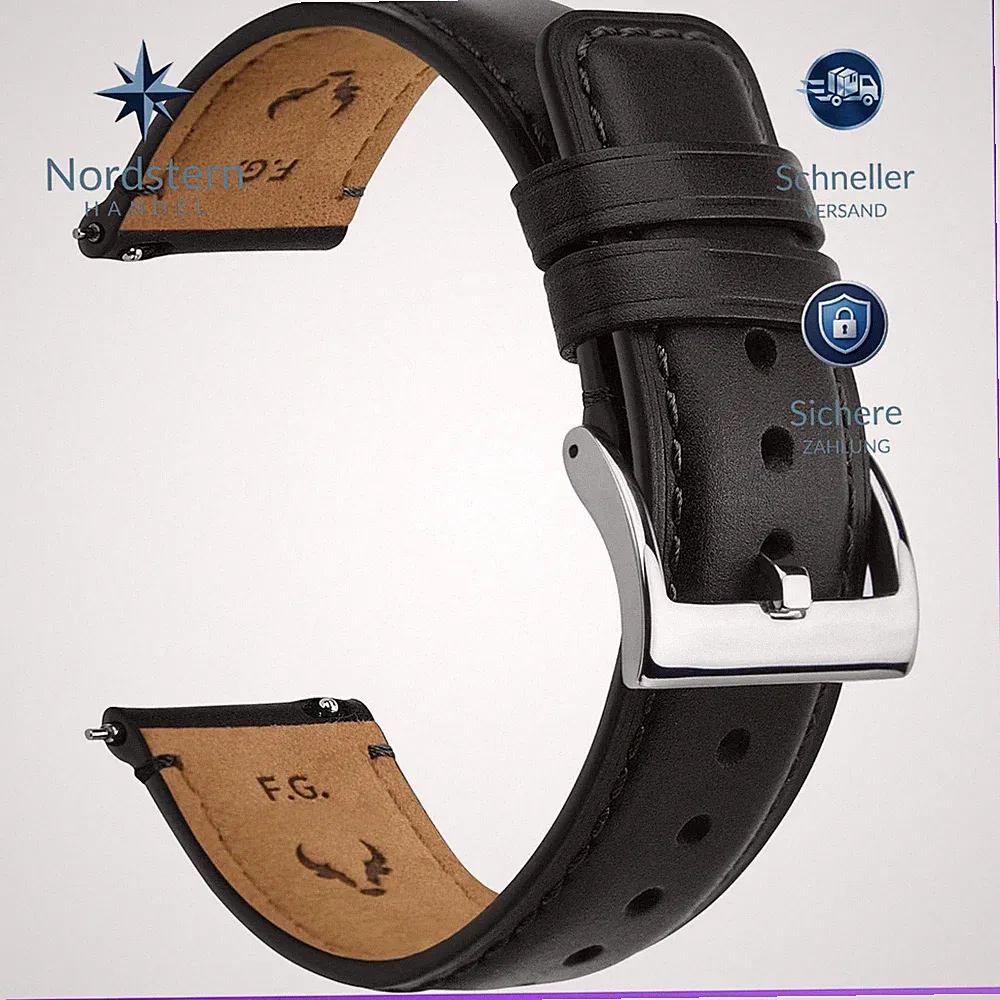 Leder Uhrenarmband Vintage 18-24mm Uhr Zubehör für Herren Damen Smartwatch