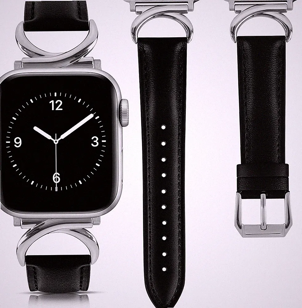 Lederarmband kompatibel mit Apple Watch Armband 44/45/46/49/42mm Damen