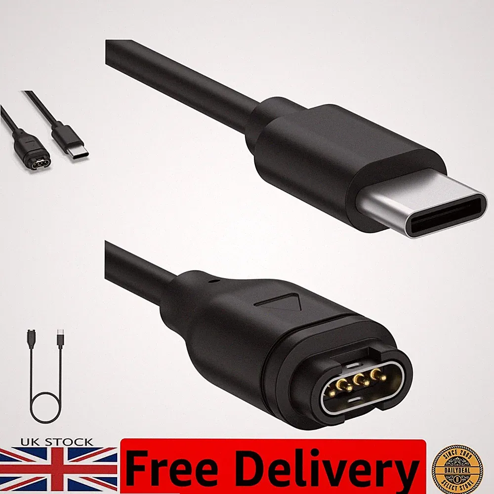 Leichtes 100cm USB-C Ladekabel für Garmin Fenix/Vivoactive Geräte