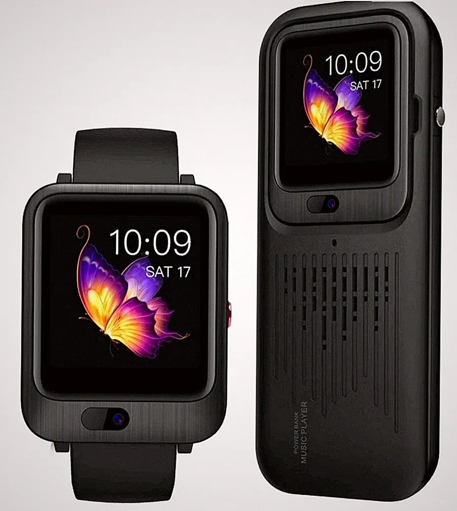 LEMFO LEM11 Smartwatch 46 mm Schwarz, Android, 16 GB, Kamera, Powerbank