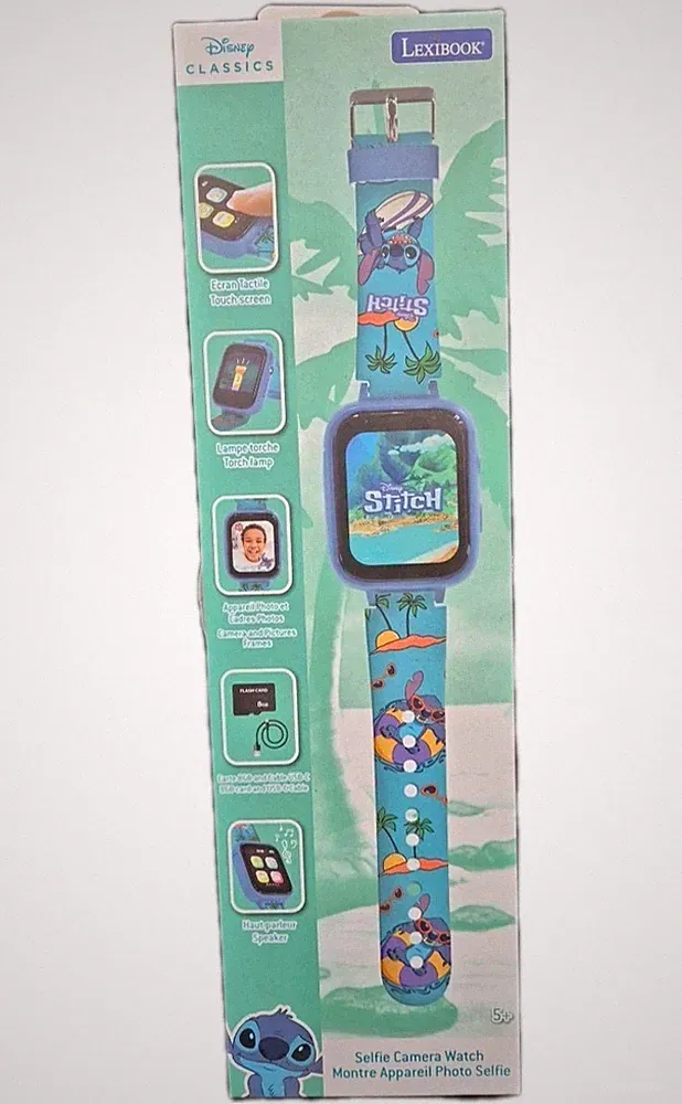 Lexibook Disney Stitch Kinder Smartwatch Kamera MP3 Spiele 8GB
