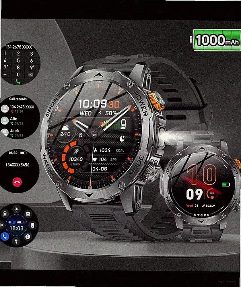 LIGE 1000mAh SmartWatch AMOLED HD 360*360 Auflösung Blood Oxygen Health Monitor