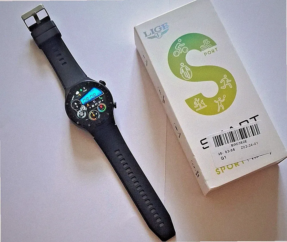 LIGE BW0382 Smartwatch 1,32 Zoll – Fitness- / Sportuhr gebraucht, guter Zustand