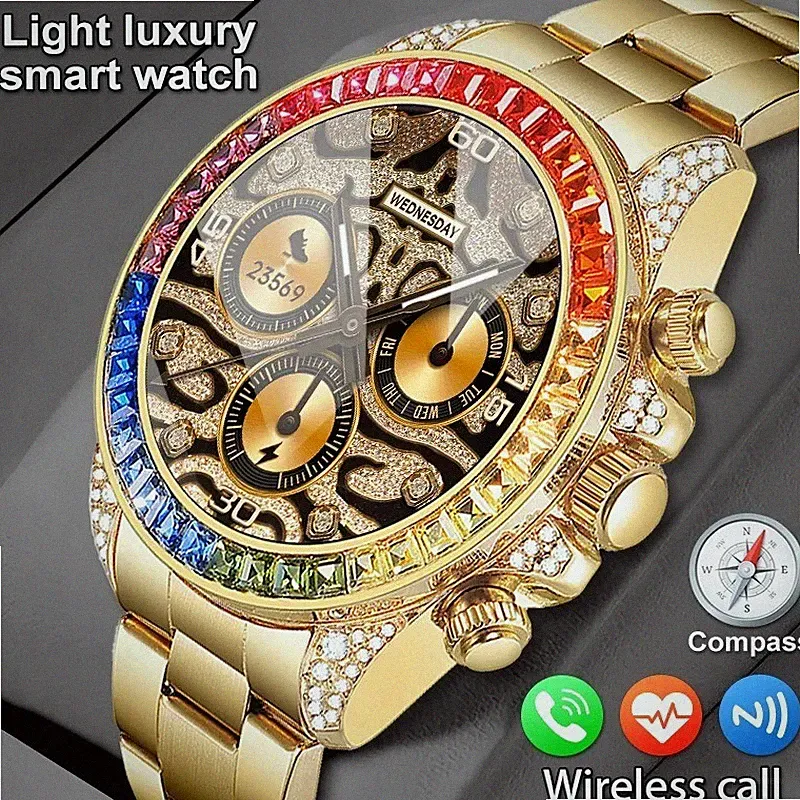 LIGE Herren Smartwatch - 1,43" AMOLED Display / Bluetooth Anrufe / wasserdicht