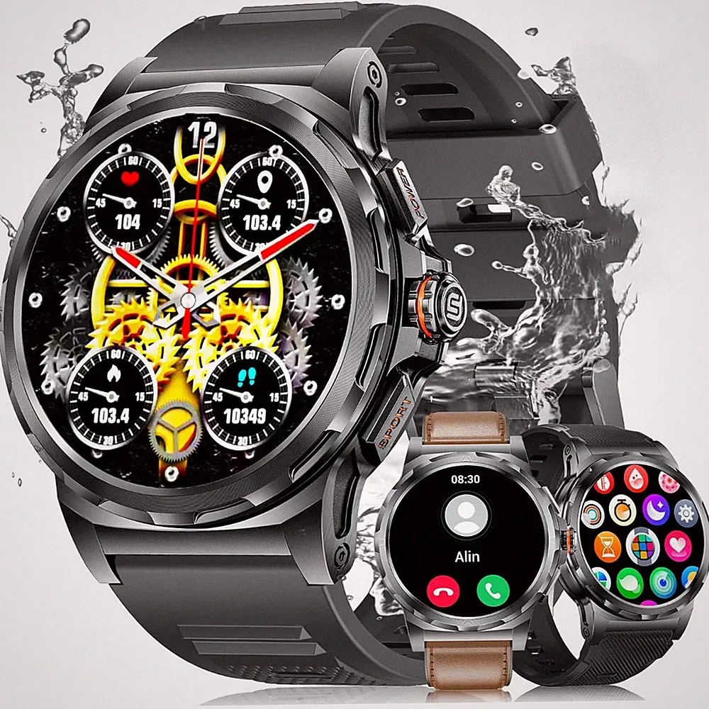 LIGE Militär Smartwatch Herren 1,43 Zoll HD AMOLED 120