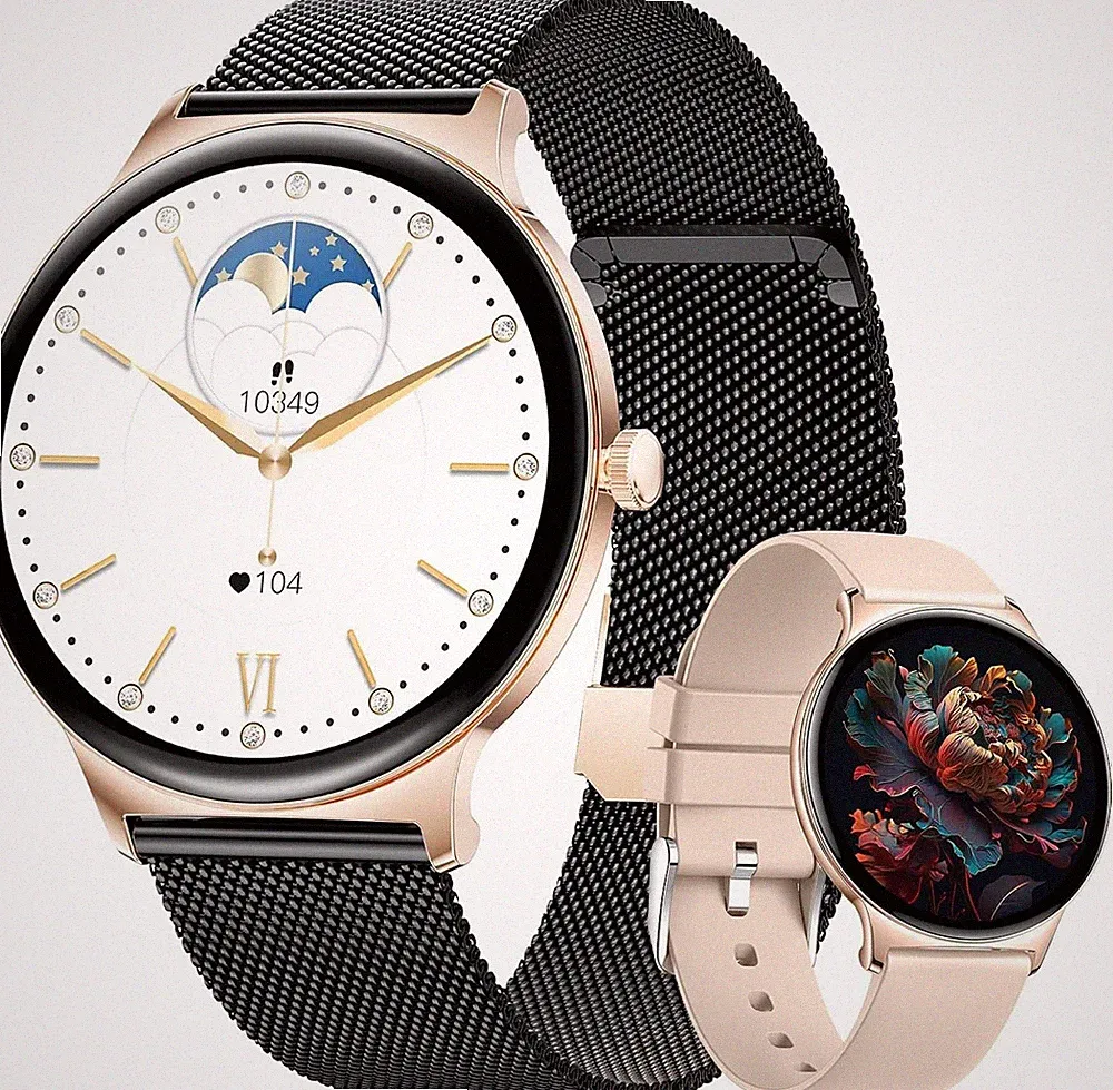 LIGE Smartwatch Damen 1.43 Zoll HD AMOLED mit Telefonfunktion & 120+ Sportmodi