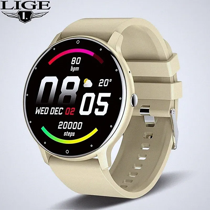LIGE Smartwatch Damen Herren Bluetooth Anruf IP67 Fitness Tracker Touch