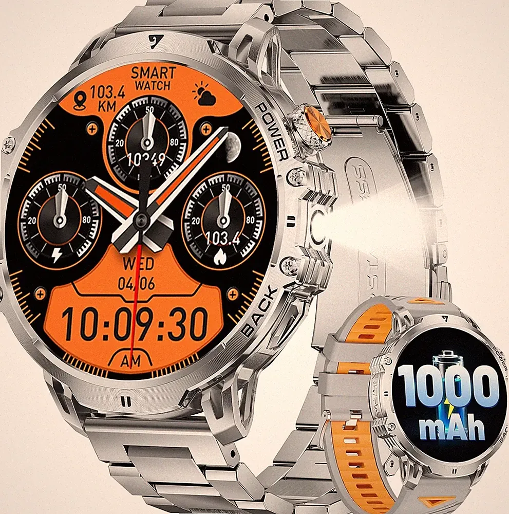 LIGE Smartwatch Herren 1,85 Zoll HD Touchscreen 100