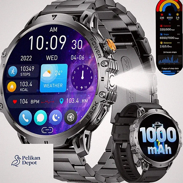 LIGE Smartwatch Herren 1,85 Zoll HD Touchscreen Wasserd