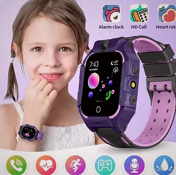 lNeue Kinder-Smartwatch HD-Touchscreen 46-SIM-KARTEN-FUNKTION Anrufe Kinderuhr