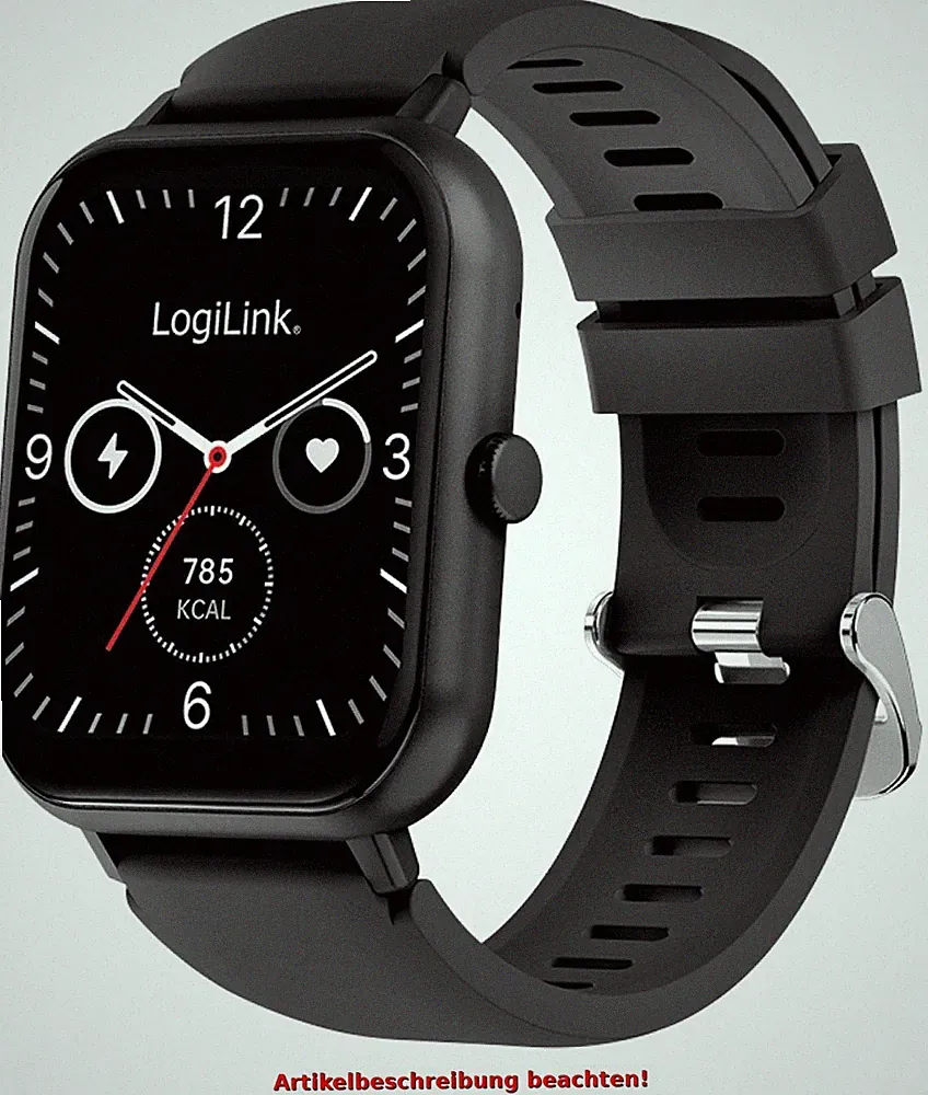 LogiLink Smartwatch 'Edge', 1,83' LCD-Touchscreen, schwarz
