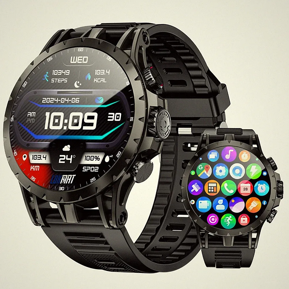 LOKMAT 4G Smartwatch 1,5" AMOLED, 3+32GB, drehbare Kamera, GPS & Fitness