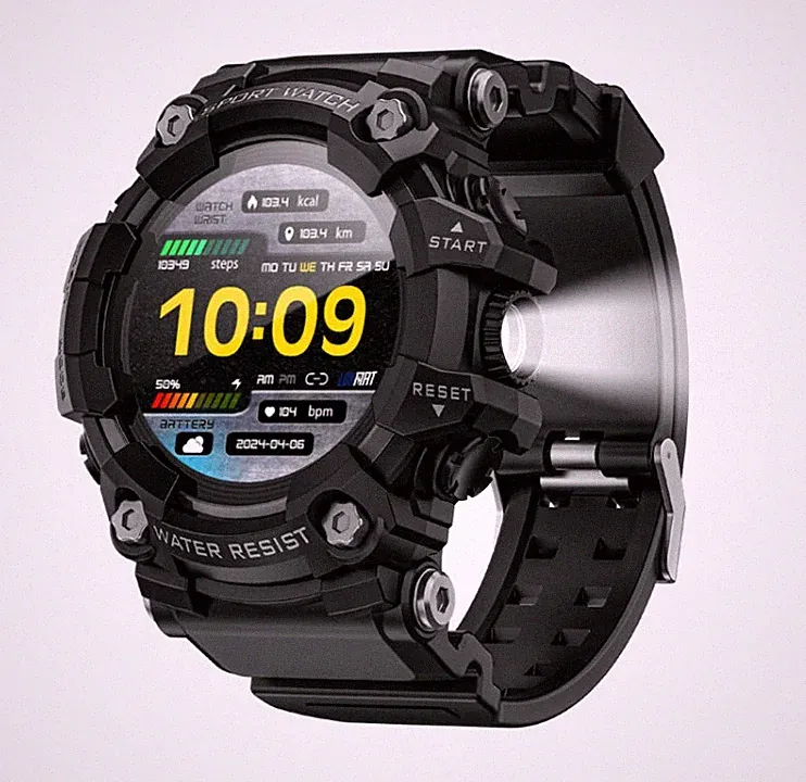 LOKMAT ATTACK-GT Robuste Smartwatch Herren Outdoor 5ATM LED