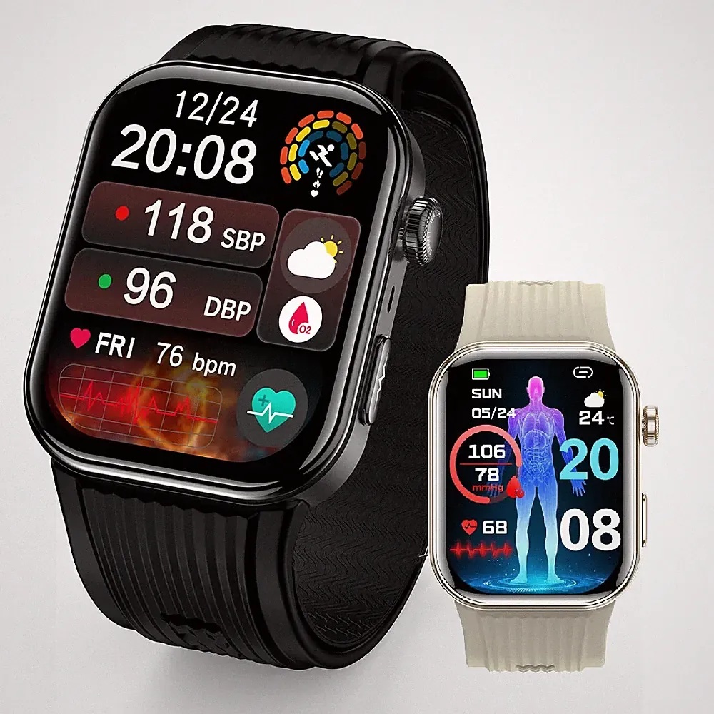 Luftpumpe Airbag Blutdruck+ECG Genaue Messung Smartwatch S191Bluetooth-Anruf NFC